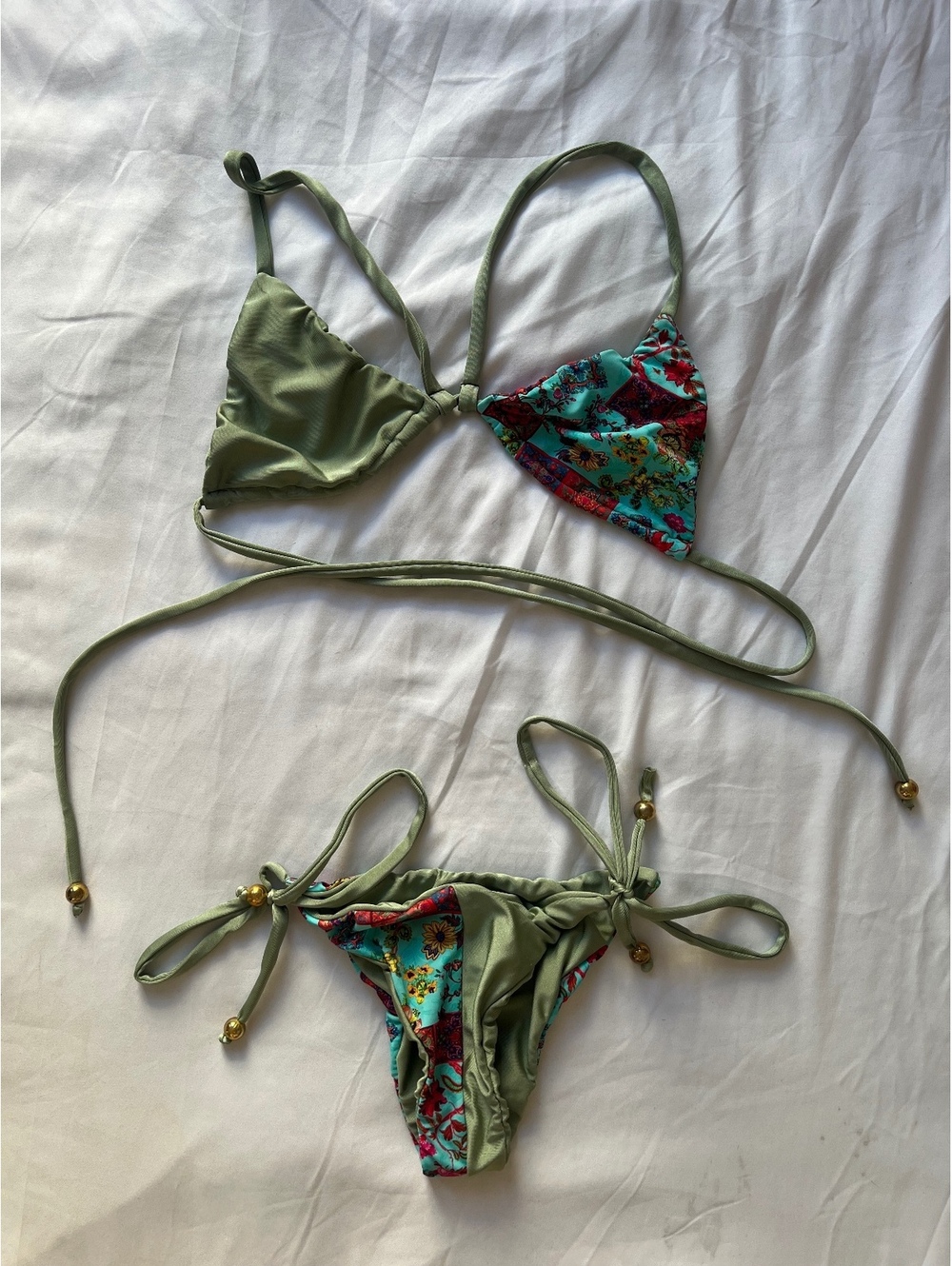 Floral String Bikini Set - Picture 2 of 5